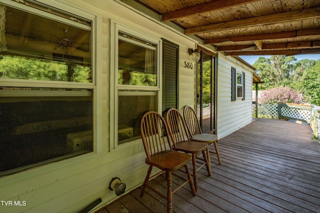 view of wooden deck