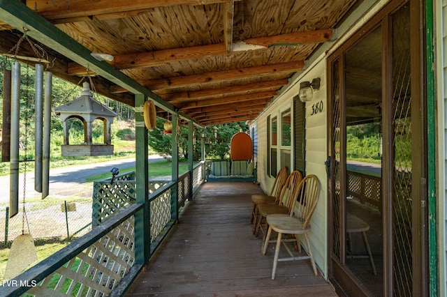 exterior space with a porch