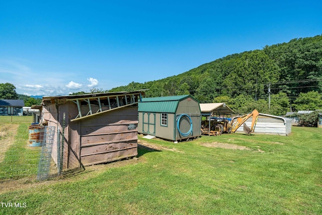 view of shed