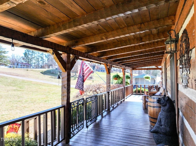 view of wooden terrace