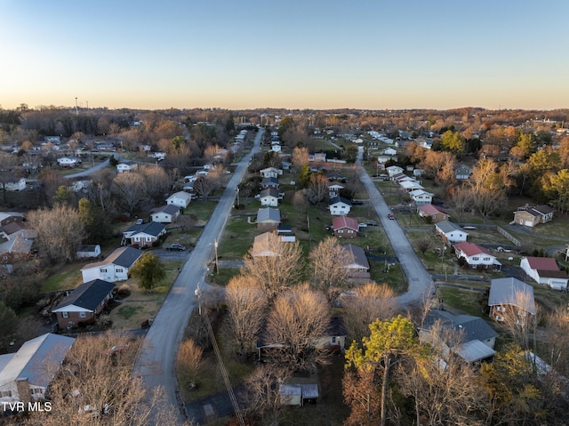 aerial view featuring a residential view