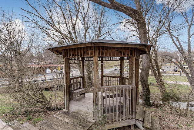 view of wooden terrace