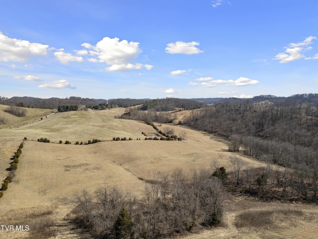 bird's eye view featuring a rural view