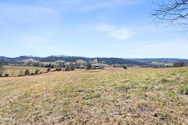 property view of mountains with a rural view