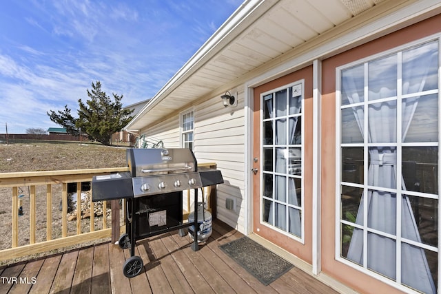 deck with grilling area