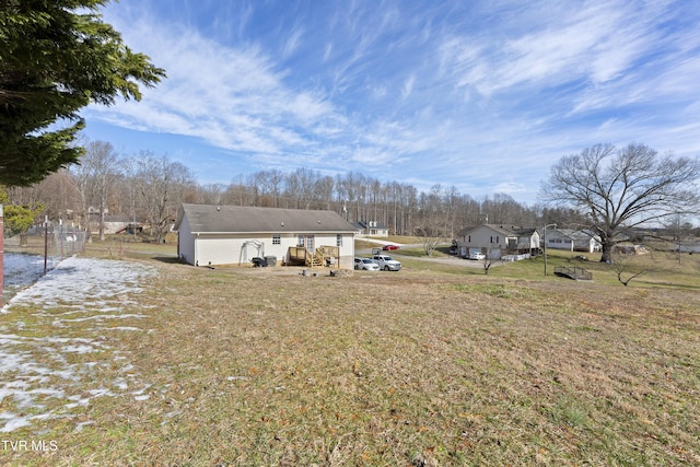 view of yard with a residential view