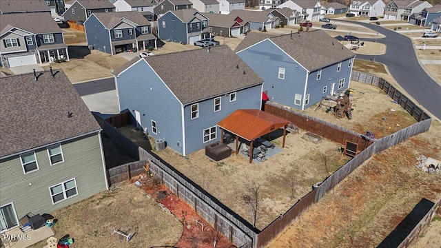 aerial view with a residential view