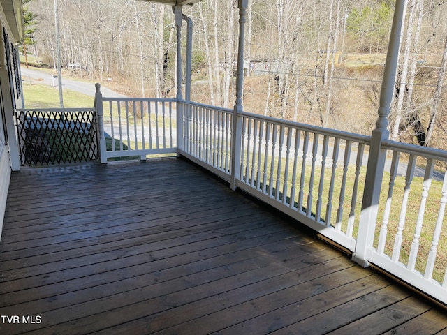 view of wooden terrace