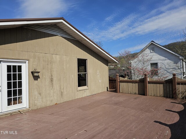 316 W Shawnee Ave, Big Stone Gap, VA 24219 - view of side of home with a deck and fence