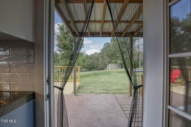 view of doorway to outside