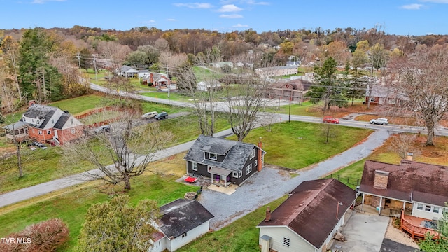 aerial view with a residential view