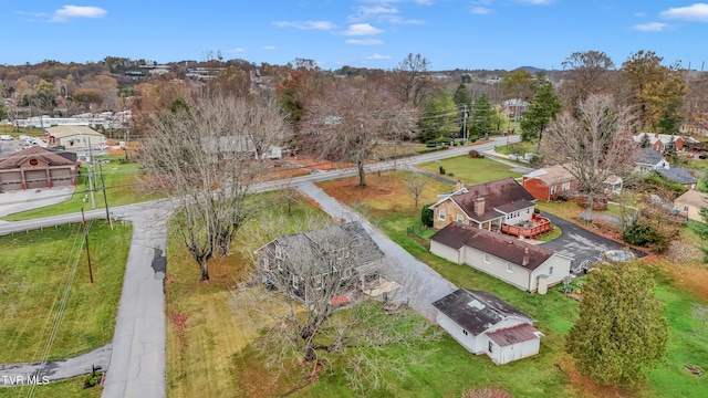 drone / aerial view with a residential view