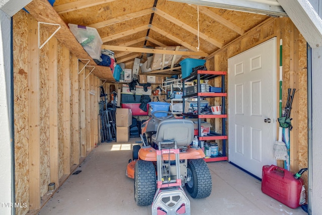 storage area featuring a garage