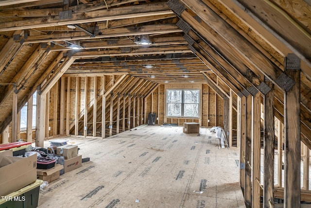 view of attic