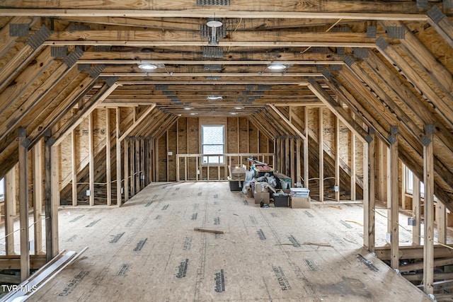 view of attic