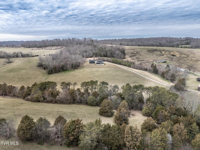 drone / aerial view featuring a rural view