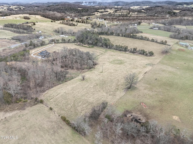 bird's eye view with a rural view