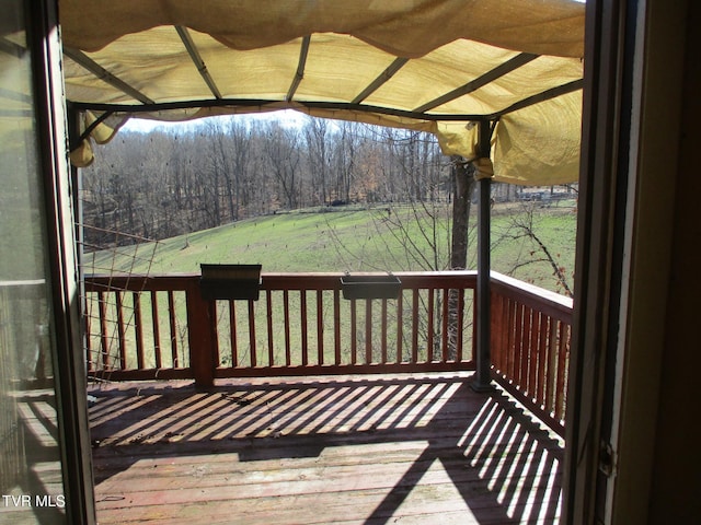 view of wooden terrace