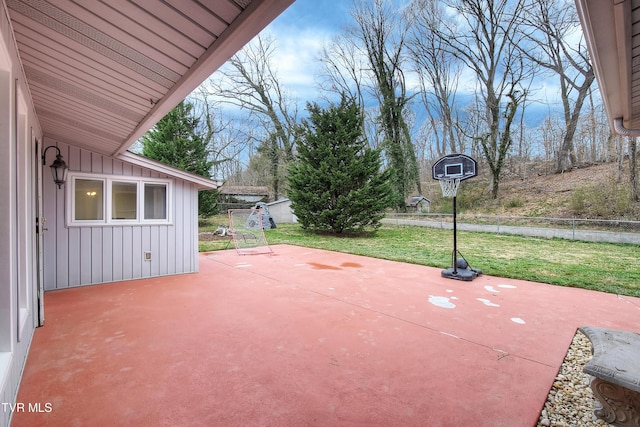 view of patio / terrace with fence