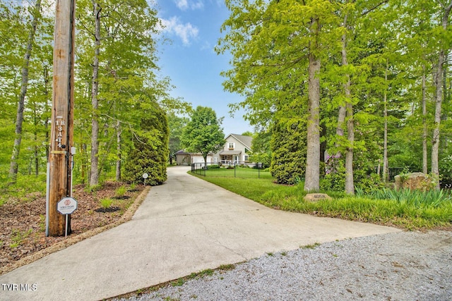 exterior space with a yard and fence