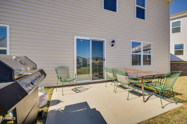 view of patio / terrace with a grill