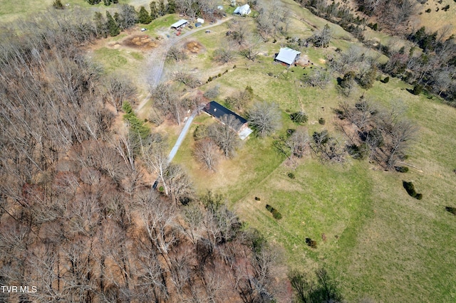 bird's eye view featuring a rural view