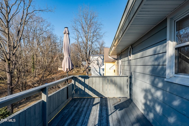 view of wooden deck