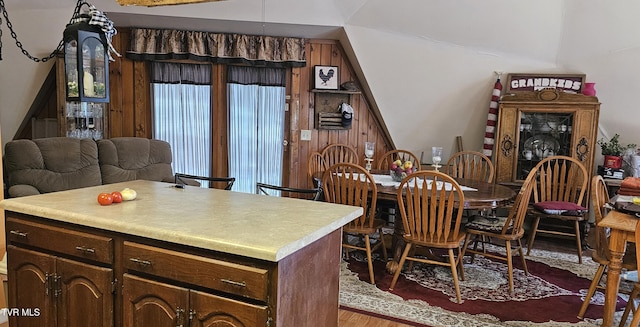 dining area featuring wood finished floors