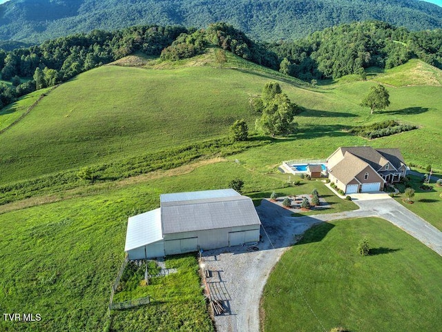 251 Fee Trl, Ewing, VA 24248 - drone / aerial view featuring a mountain view