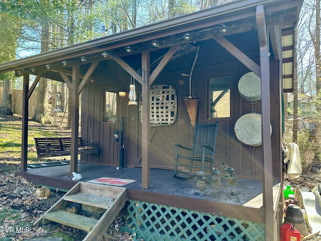 view of wooden terrace