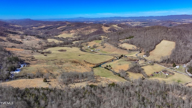 aerial view featuring a mountain view