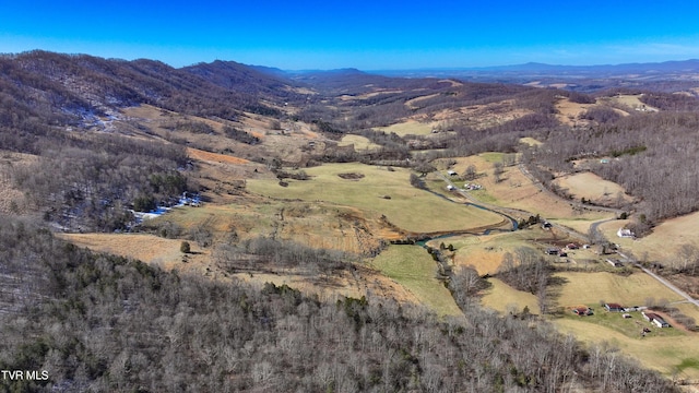 aerial view featuring a mountain view