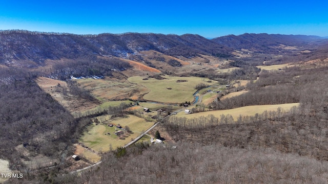 aerial view featuring a mountain view