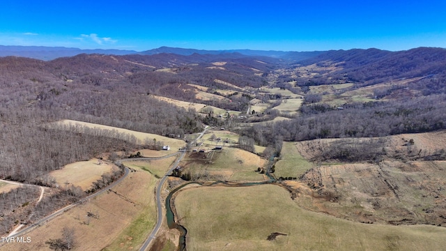 aerial view featuring a mountain view