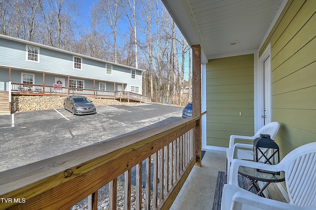 balcony with covered porch