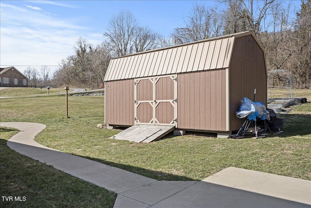 view of shed