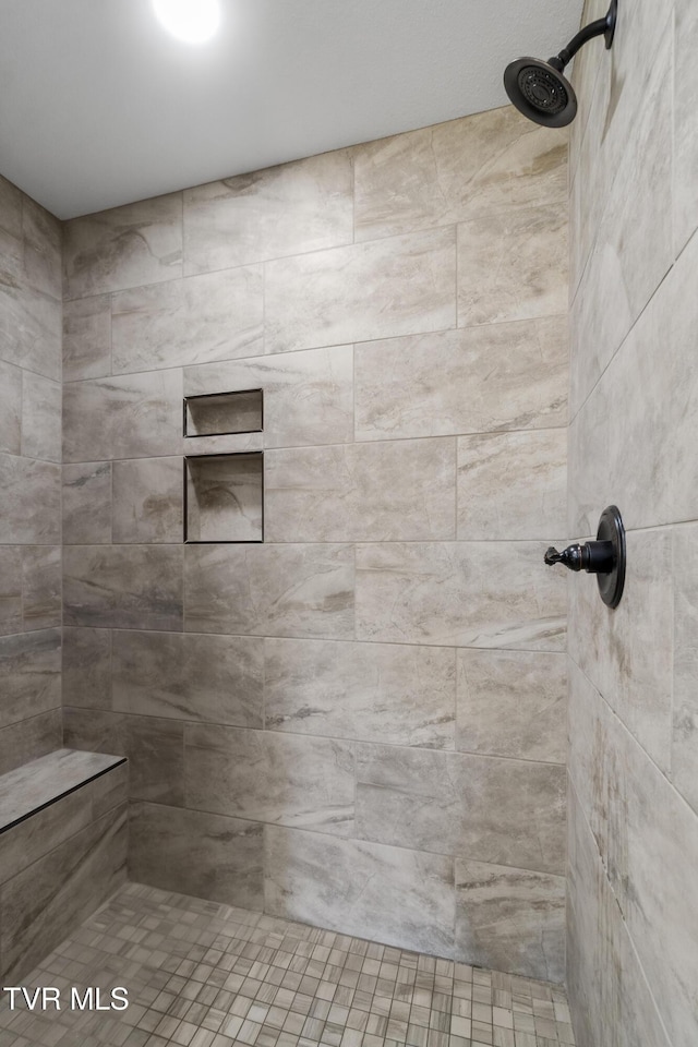 full bathroom with a tile shower