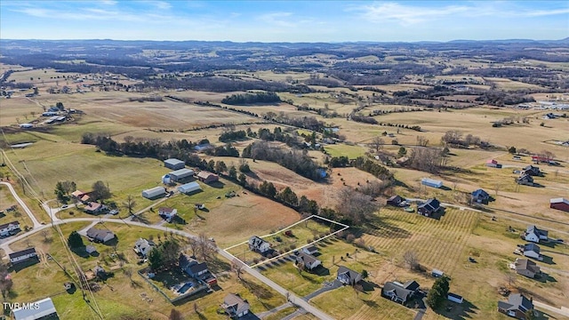 bird's eye view featuring a rural view