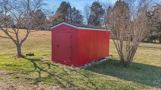 view of shed