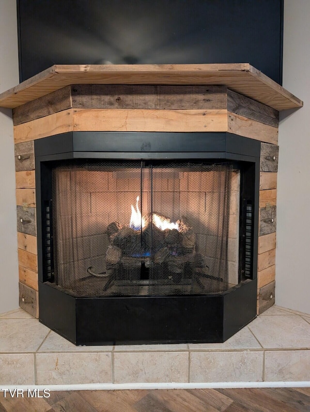 room details with a fireplace