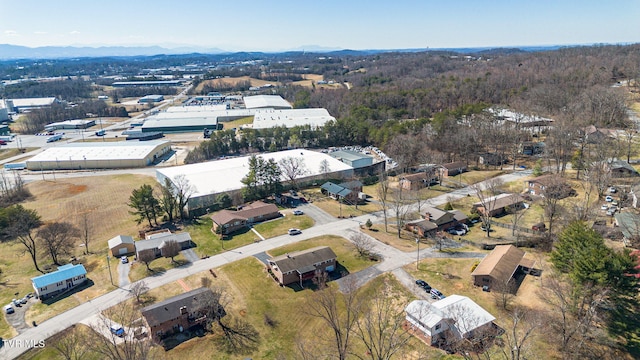 aerial view featuring a mountain view