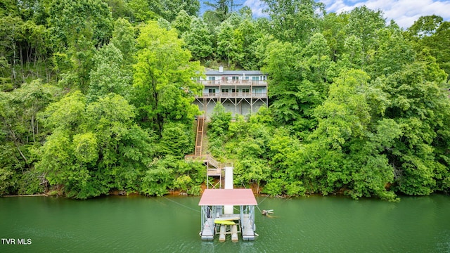 465 Big Oak Dr, Butler, TN 37640 - aerial view of a large body of water