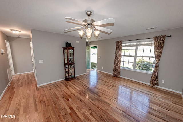 408 Stratford Ct Unit 408, Gray, TN 37615 - unfurnished room featuring visible vents, light wood-style flooring, a ceiling fan, and baseboards