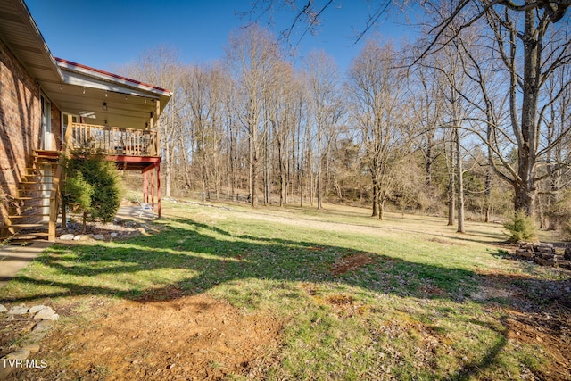 1545 Old State Route 34, Telford, TN 37690 - view of yard featuring stairway and a wooden deck