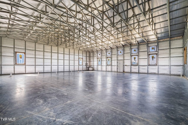 garage featuring metal wall