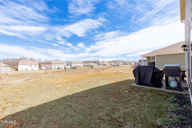 view of yard with a residential view