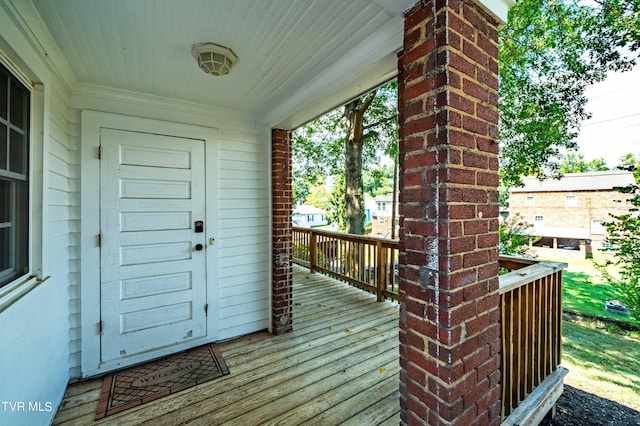 view of wooden deck