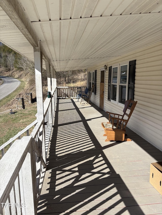 view of patio with a porch