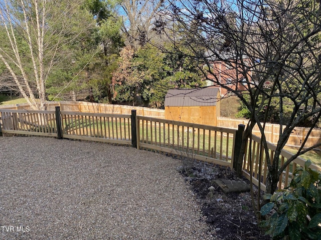 exterior space featuring a fenced backyard