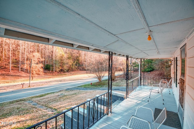 exterior space with covered porch